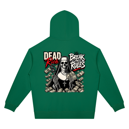 Burning Money Two-Sided Graphic Drop Shoulder Hoodie