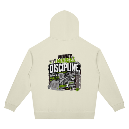 Money Mindset Discipline Two-Sided Graphic Hoodie