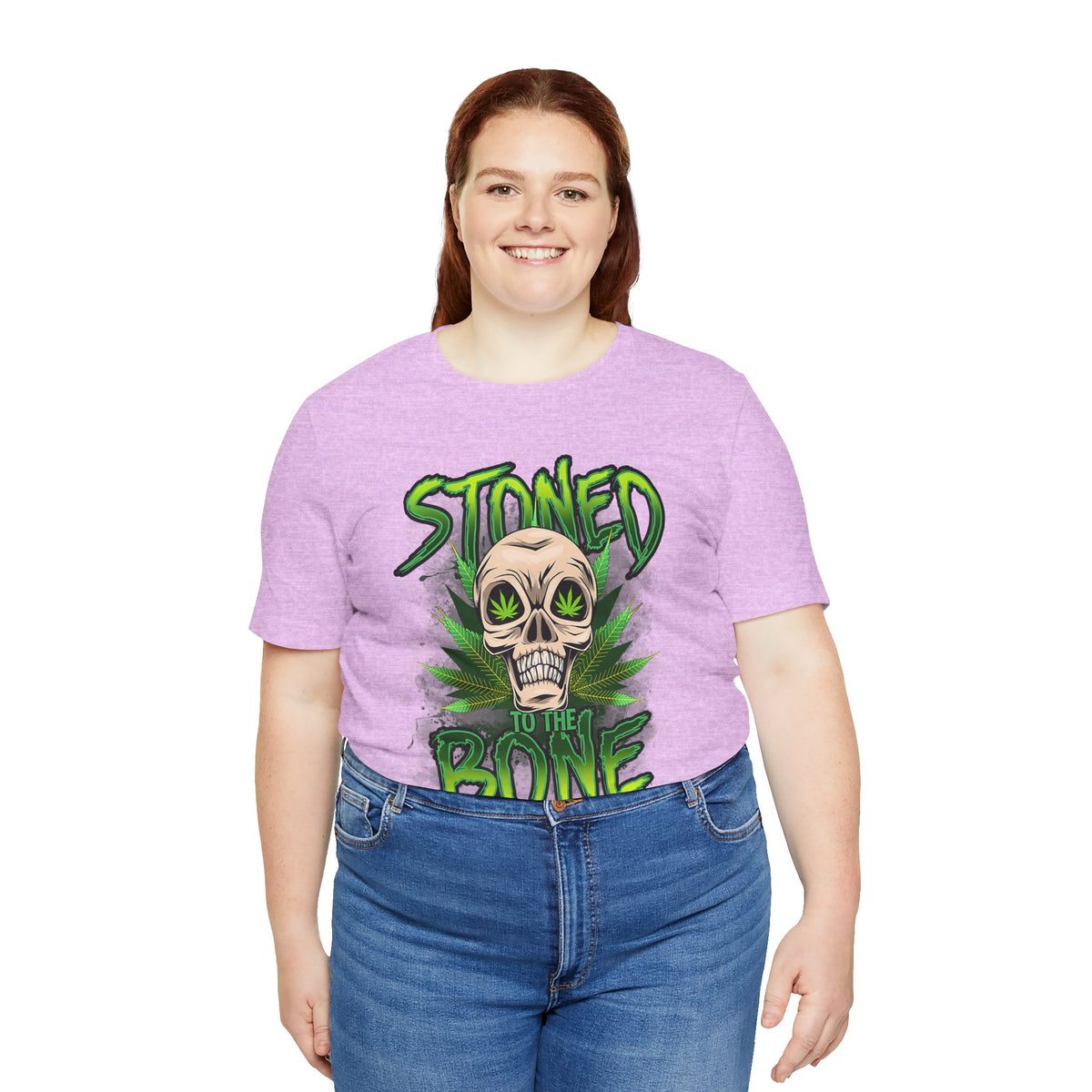 Stoned to the Bone Skull Tee — Cannabis Leaf Graphic T-Shirt