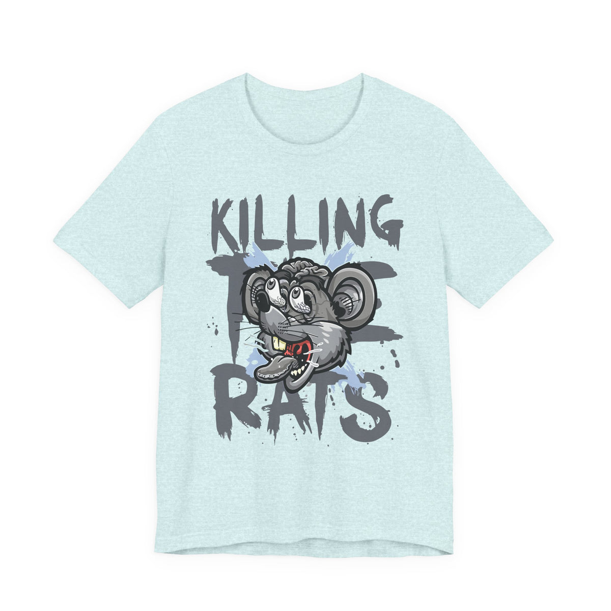 Killing Rats Graphic Tee – Edgy Cartoon Rat Skull Streetwear
