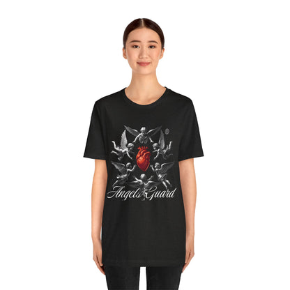 Angel Guard T‑Shirt — Sacred Heart & Cherub Graphic Tee