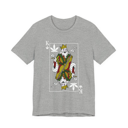 King of Leaves Graphic Tee — Playing Card Cannabis Design