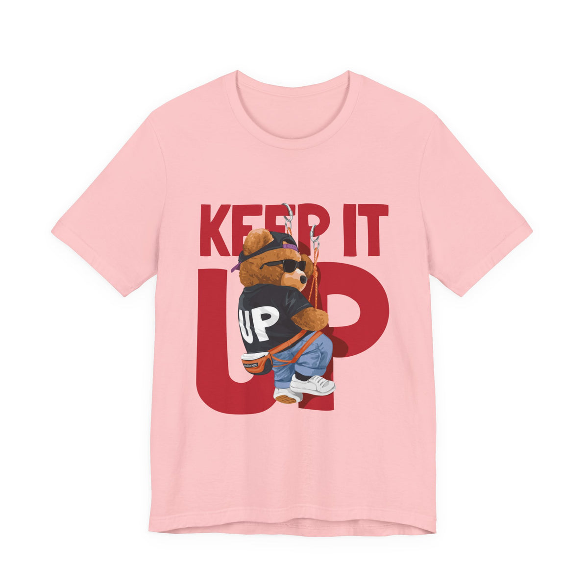 Keep It Up Bear Graphic Tee — Retro Streetwear Teddy T-Shirt