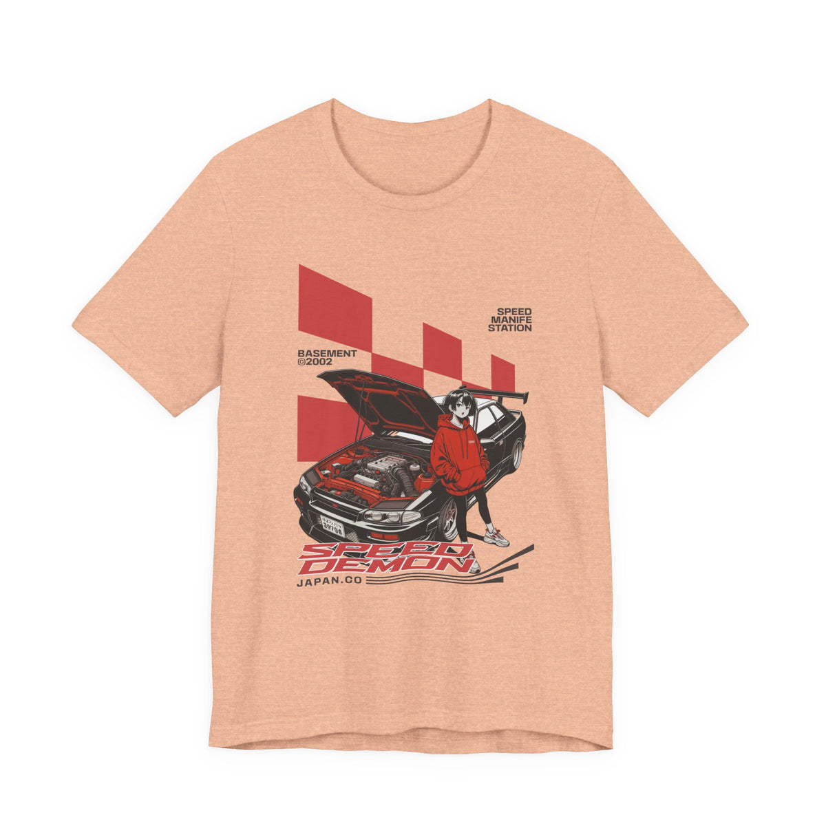 JDM Demon Street Racing T‑Shirt — Retro Car Anime Graphic Tee