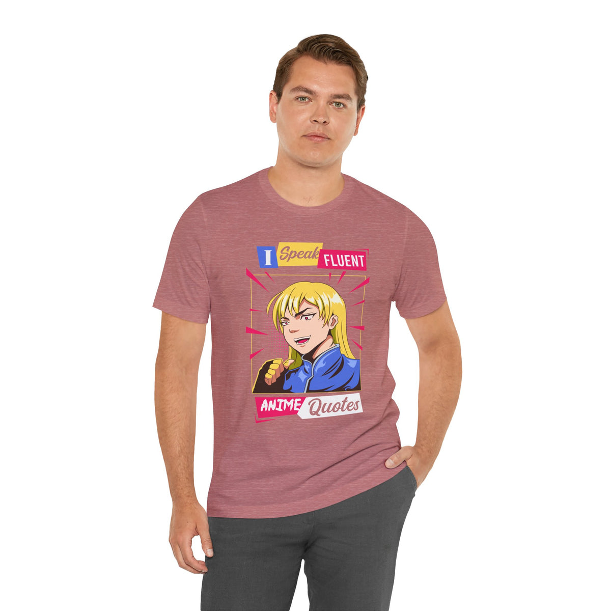 Anime Quotes T-Shirt — "I Speak Fluent Anime Quotes" Retro Manga Style Tee