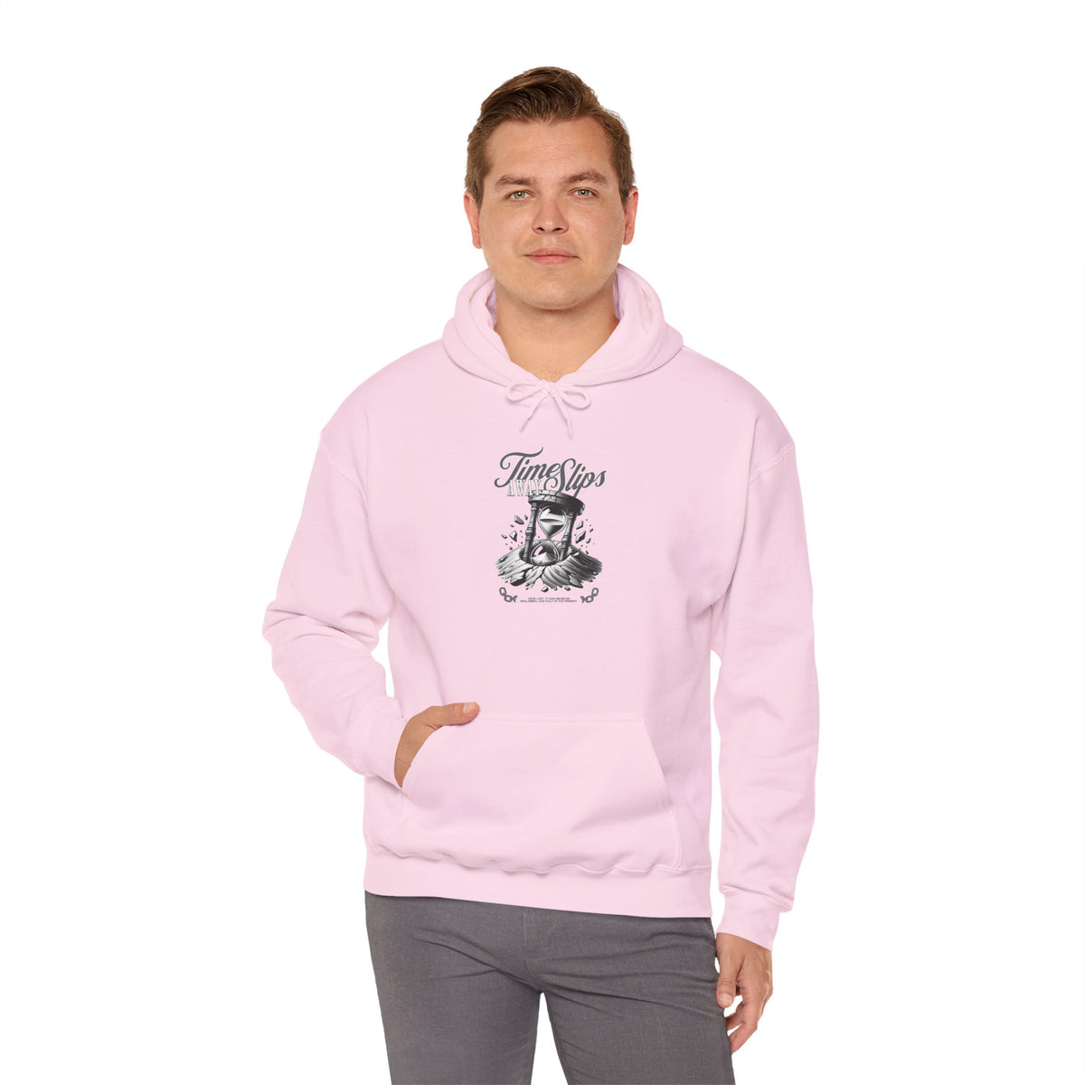 Time Slips Graphic Hoodie — Vintage Pocket Watch Illustration Sweatshirt