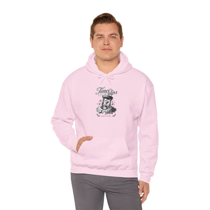 Time Slips Graphic Hoodie — Vintage Pocket Watch Illustration Sweatshirt