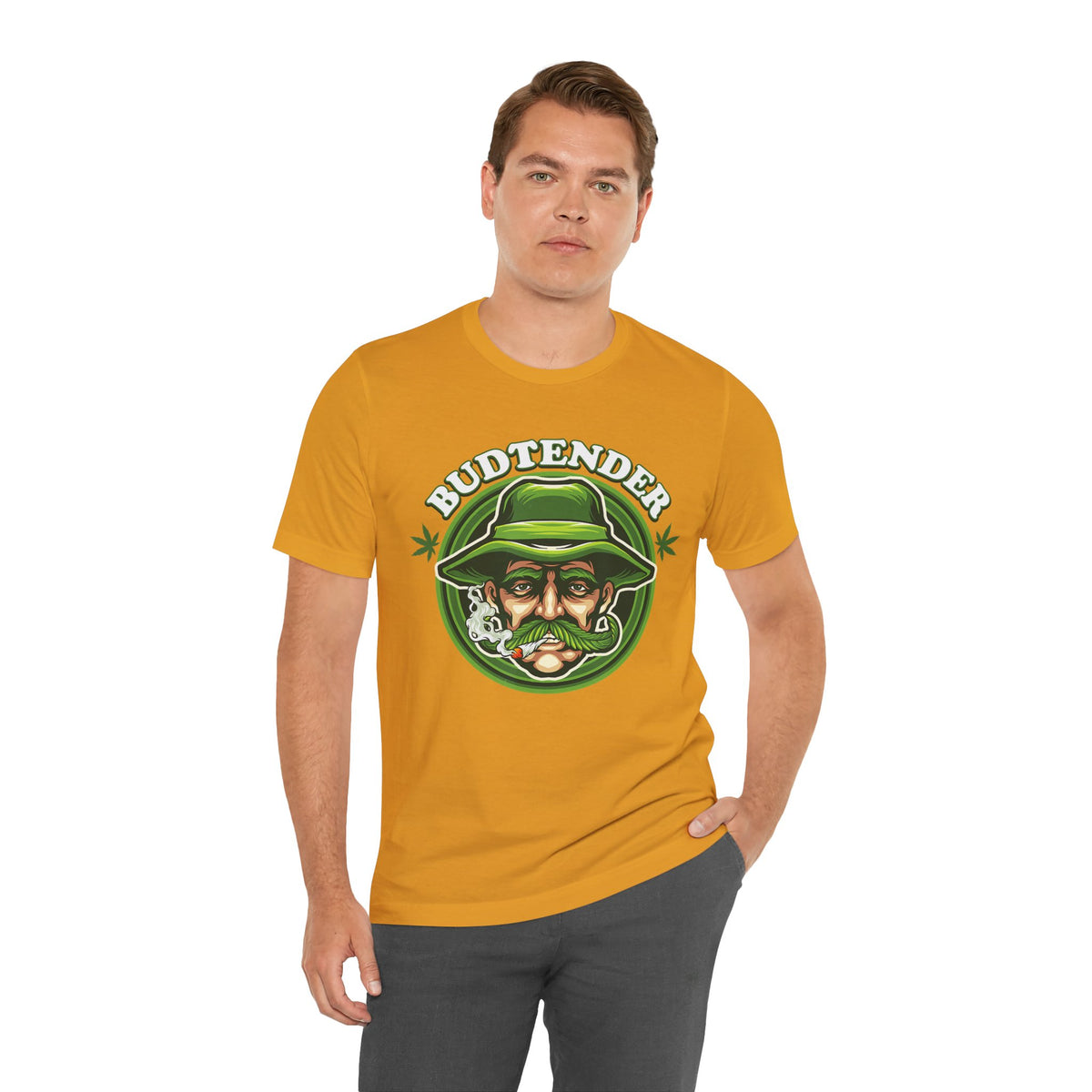 Budtender Graphic Tee – Retro Smoking Stoner Design