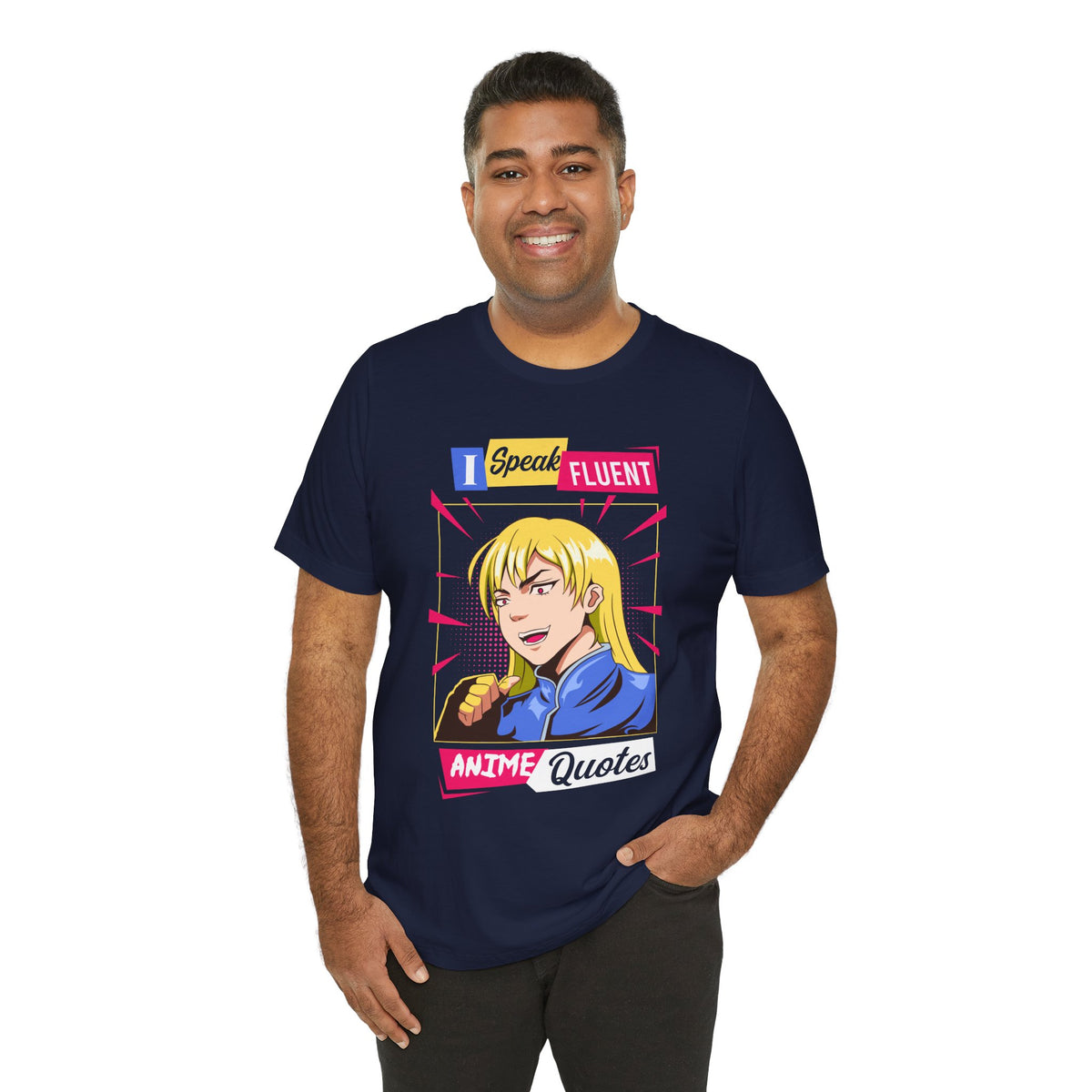 Anime Quotes T-Shirt — "I Speak Fluent Anime Quotes" Retro Manga Style Tee