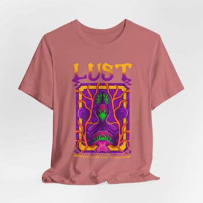 Lust Colorful Vibes Graphic Tee — Psychedelic Tarot-Inspired T-Shirt