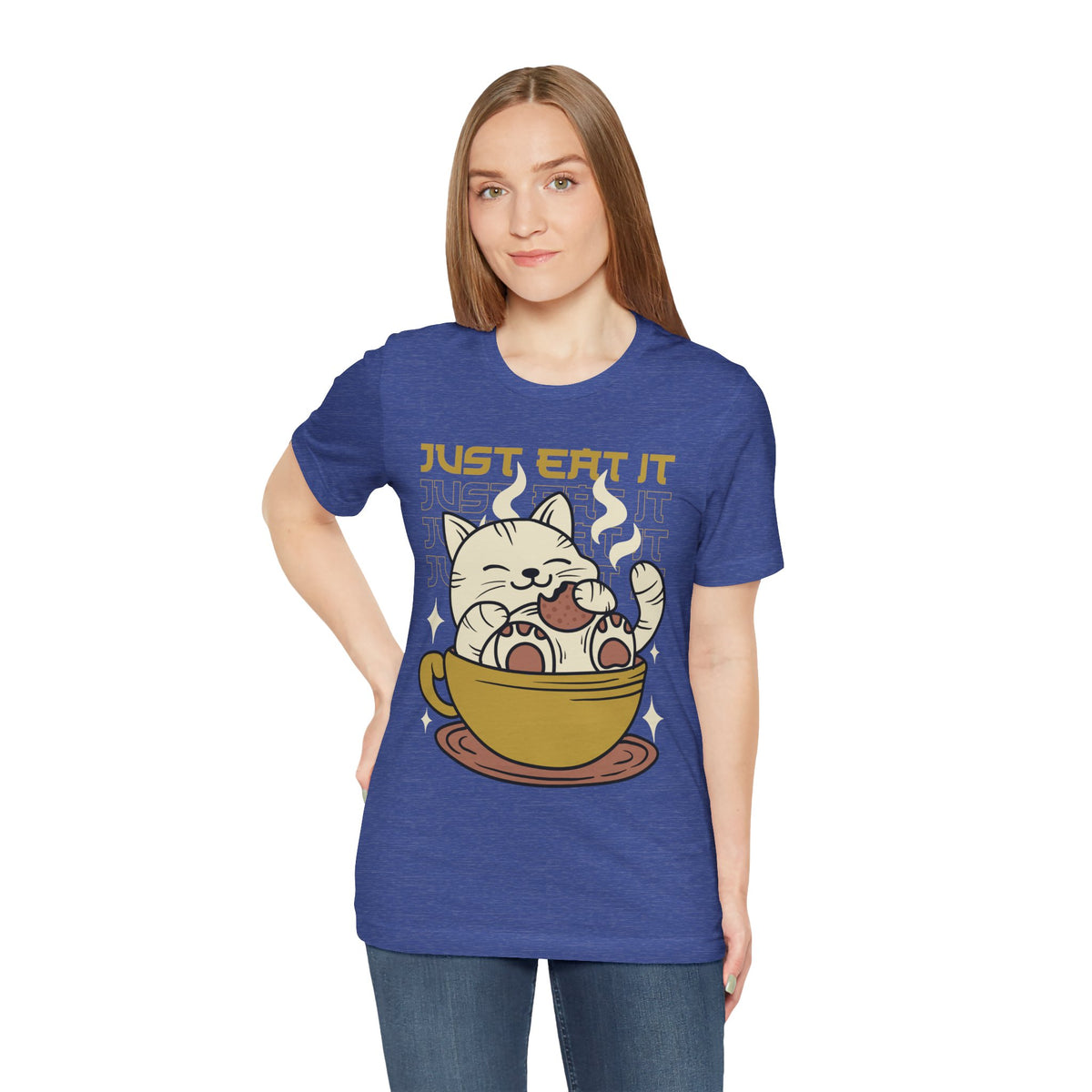 Just Eat It Cat Tee — Cute Kawaii Cat in Tea Cup T-Shirt