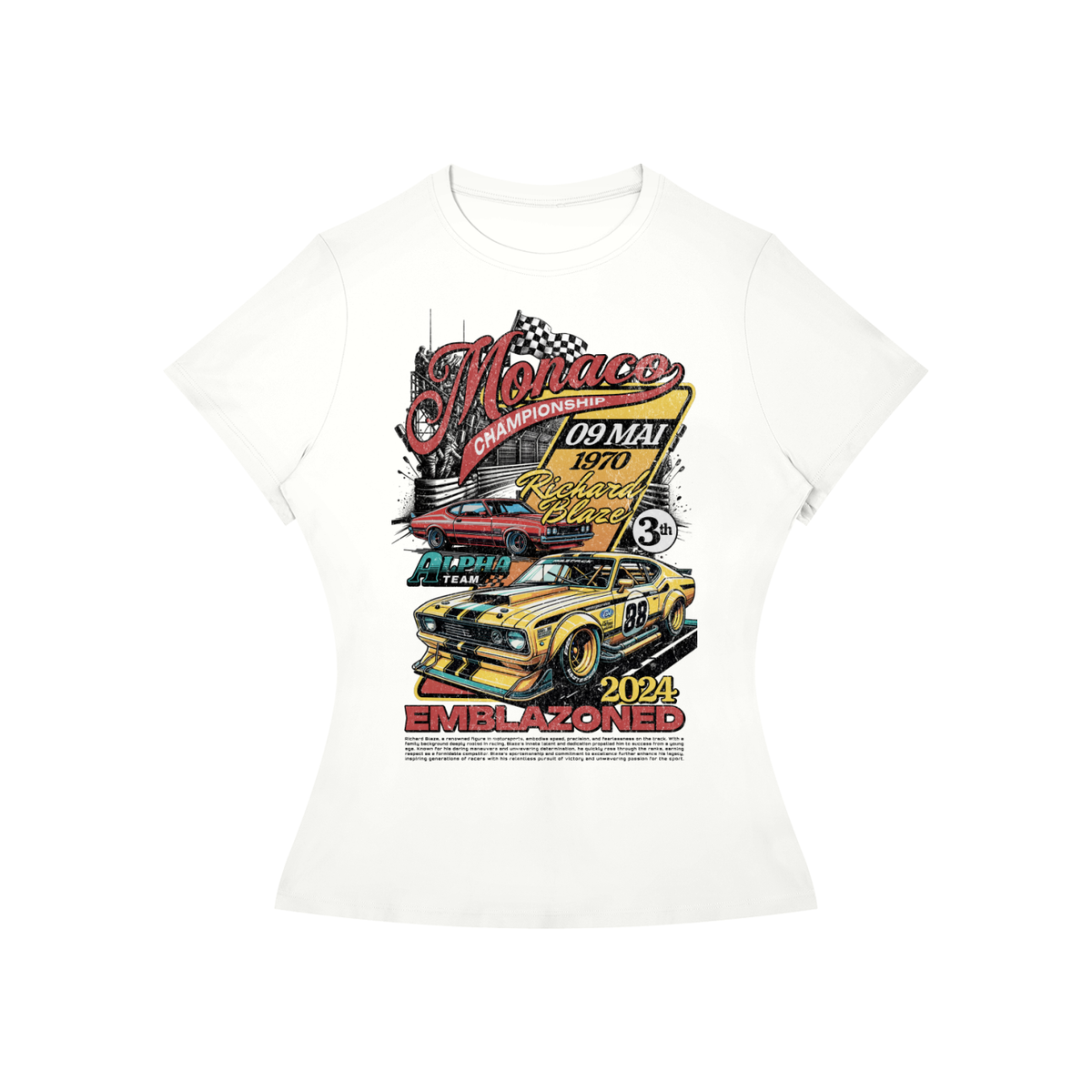 Monaco Muscle Car Championship Women’s Slim-Fit Tee
