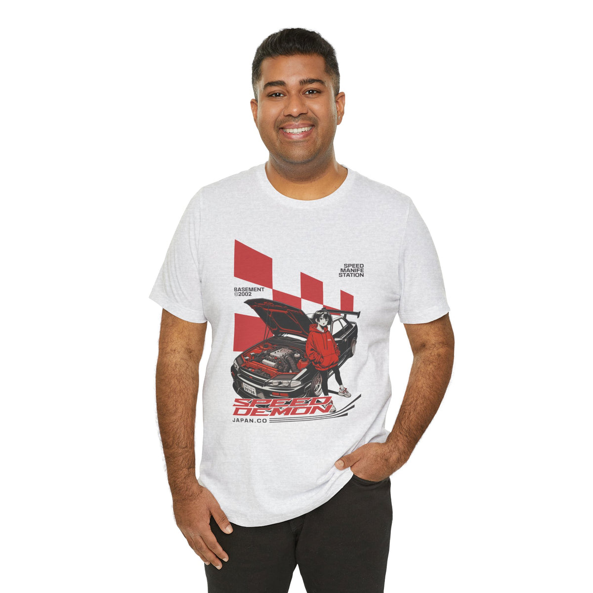 JDM Demon Street Racing T‑Shirt — Retro Car Anime Graphic Tee