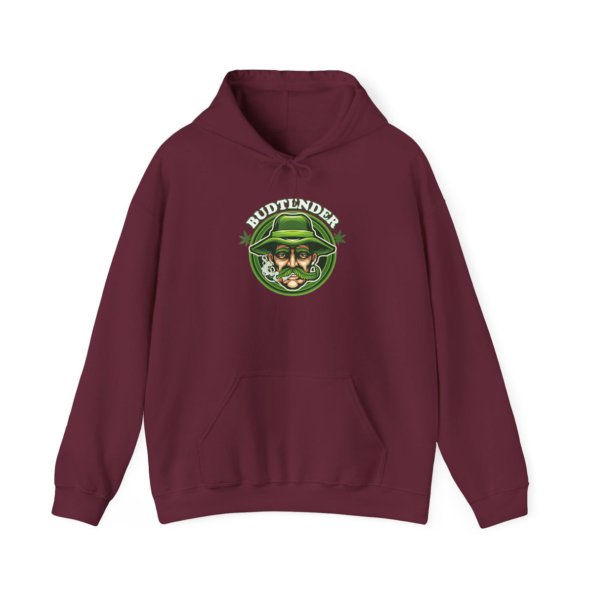 Budtender Graphic – Retro Smoking Stoner Hooded Sweatshirt