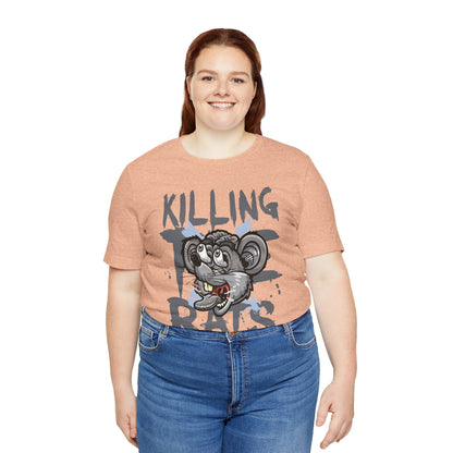 Killing Rats Graphic Tee – Edgy Cartoon Rat Skull Streetwear