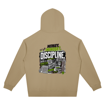 Money Mindset Discipline Two-Sided Graphic Hoodie