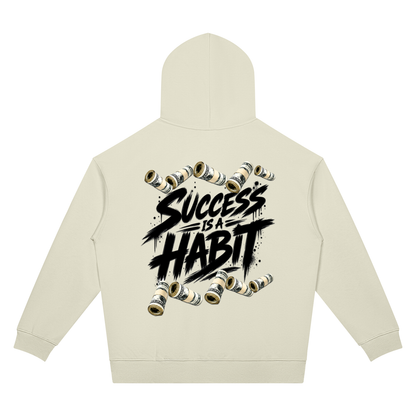 Success Is a Habit Two Sided Graphic Drop Shoulder Hoodie