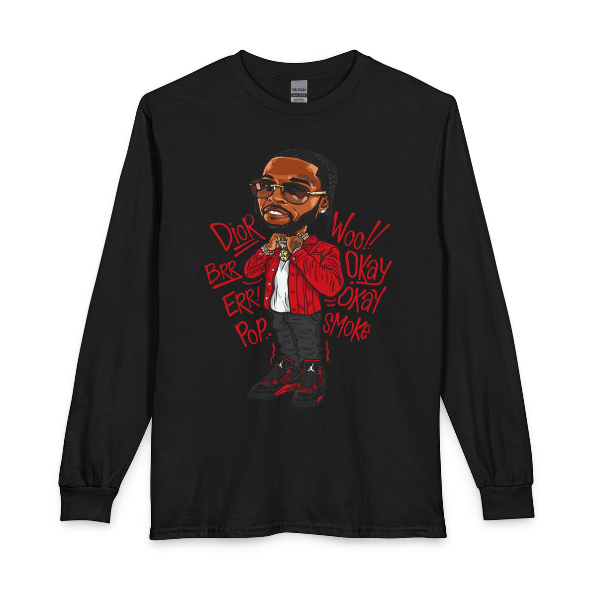 Hip Hop Artist Long Sleeve Tee — Urban Music Graphic Shirt