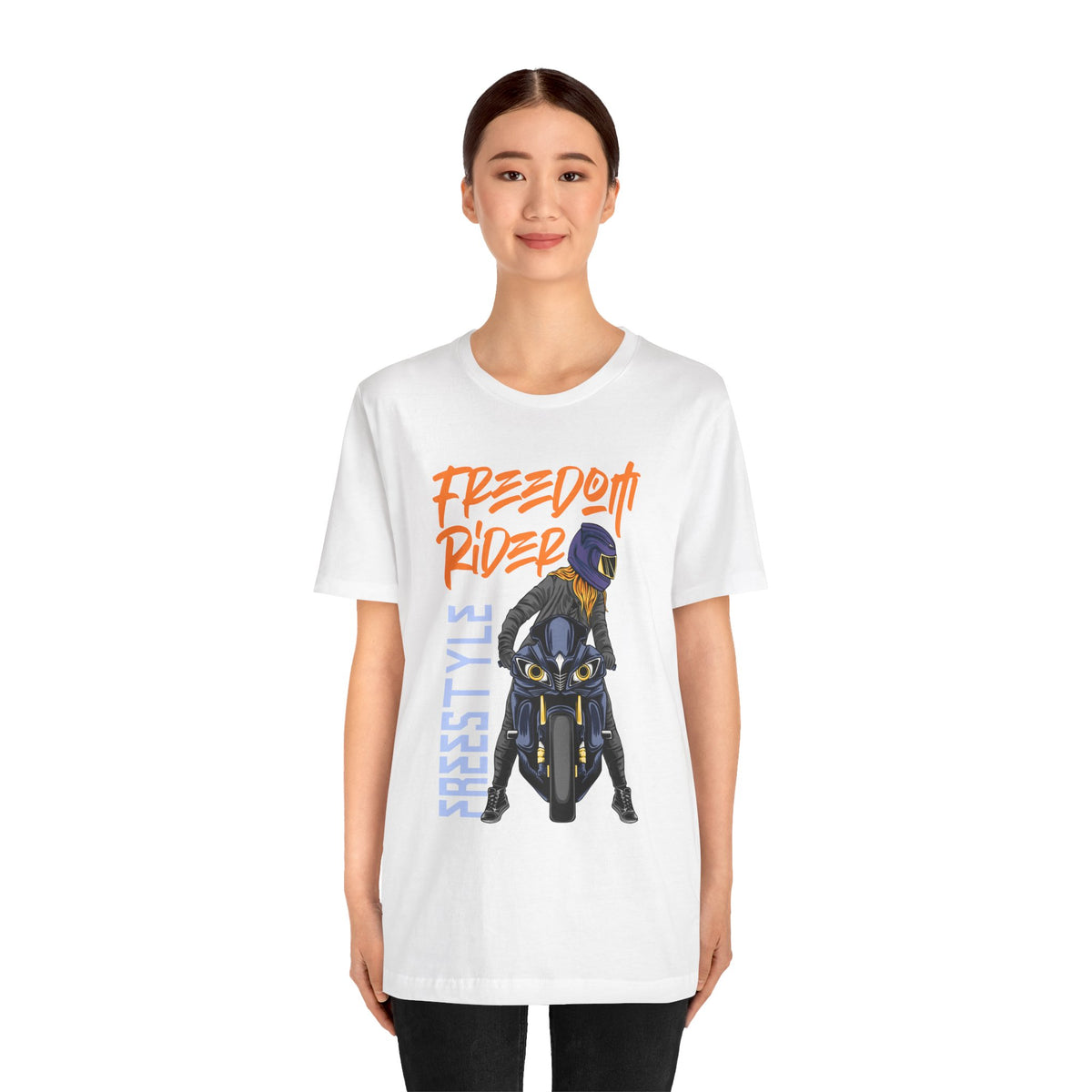 Freedom Rider Motorcycle Tee – "Freedom Rider" Streetstyle Biker T-Shirt
