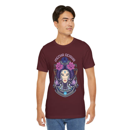 Mecha Geisha T-Shirt — Futuristic Asian-Inspired Graphic Tee