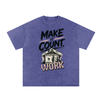 Make It Count Snow-Washed Cotton Graphic Tee