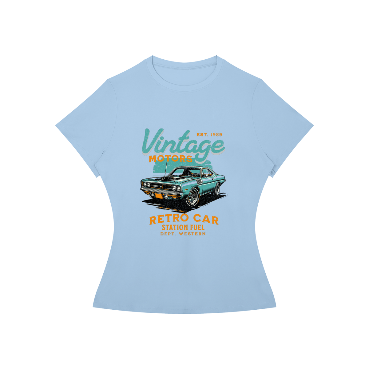 VINTAGE RETRO CAR Slim Fit T-Shirt