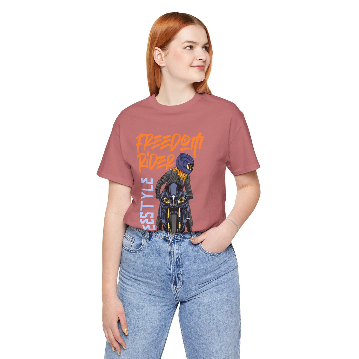 Freedom Rider Motorcycle Tee – "Freedom Rider" Streetstyle Biker T-Shirt