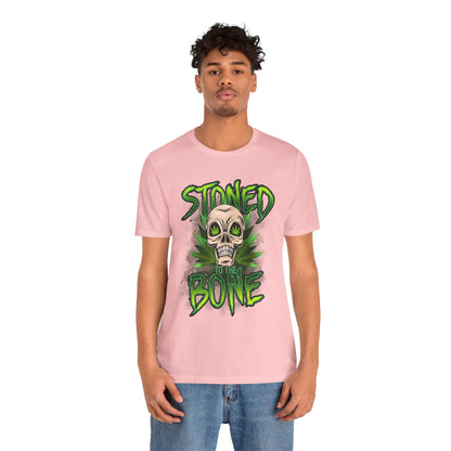 Stoned to the Bone Skull Tee — Cannabis Leaf Graphic T-Shirt