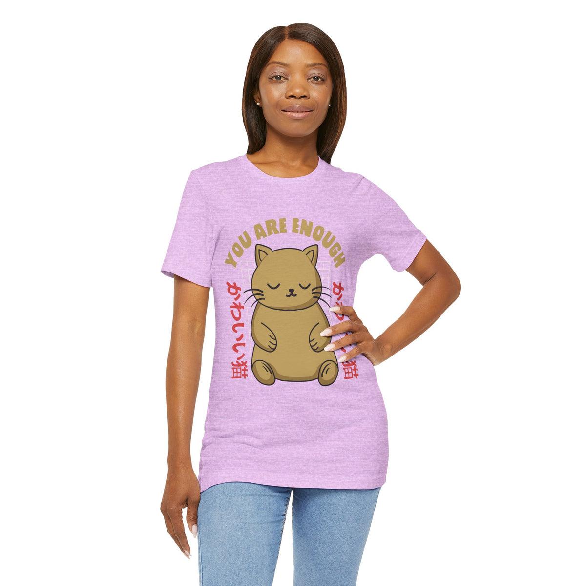 You Are Enough Cat T-Shirt — Kawaii Japanese Cute Cat Tee