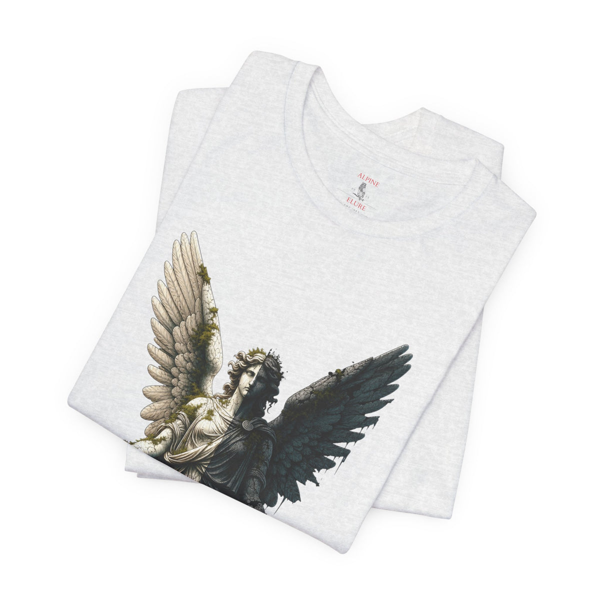 Angel Graphic Tee — 'The Last Angel' Illustrated Short Sleeve Shirt