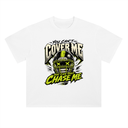 You Can Only Chase Me Skull Graphic Drop Shoulder Tee