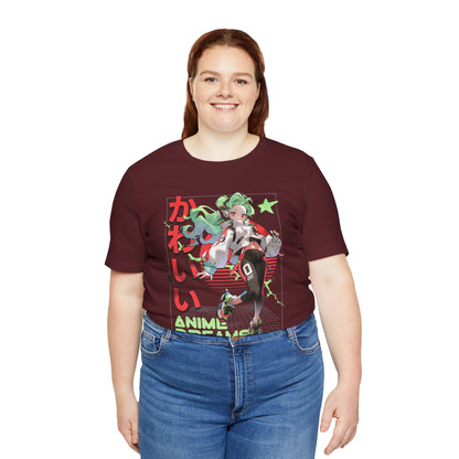 Anime Dreams Kawaii Tee — Neon Retro Anime Girl Graphic T-Shirt