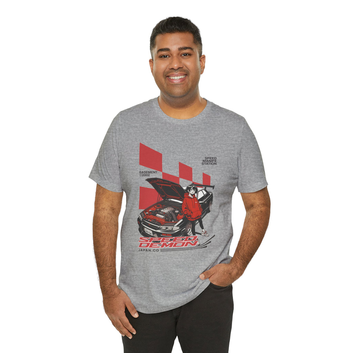 JDM Demon Street Racing T‑Shirt — Retro Car Anime Graphic Tee