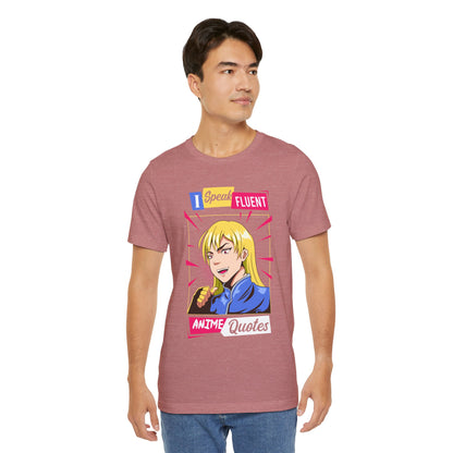 Anime Quotes T-Shirt — "I Speak Fluent Anime Quotes" Retro Manga Style Tee