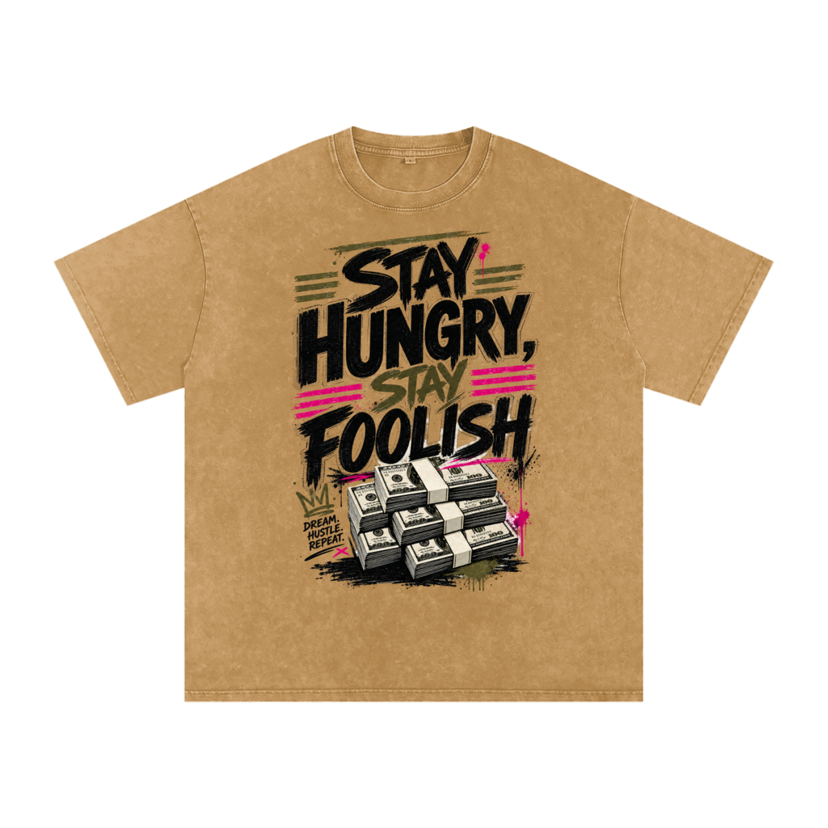 Stay Hungry & Foolish Snow-Washed Cotton Tee