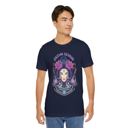 Mecha Geisha T-Shirt — Futuristic Asian-Inspired Graphic Tee