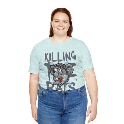 Killing Rats Graphic Tee – Edgy Cartoon Rat Skull Streetwear