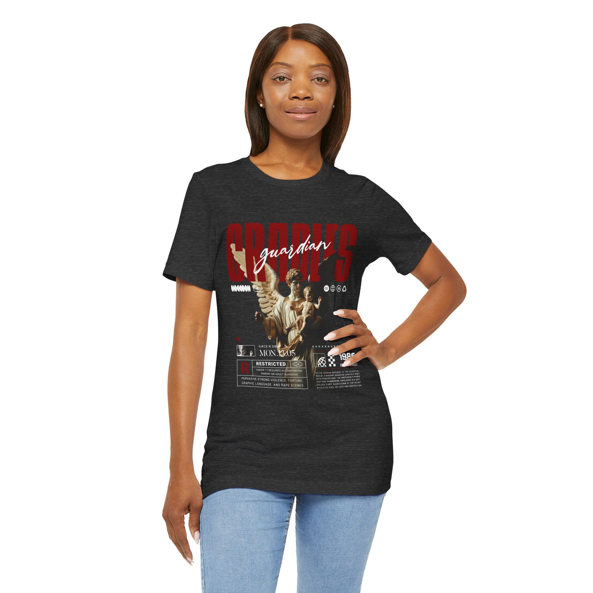 Guardian Angels Graphic Tee — 'Bodies' Vintage Statue Streetwear Shirt