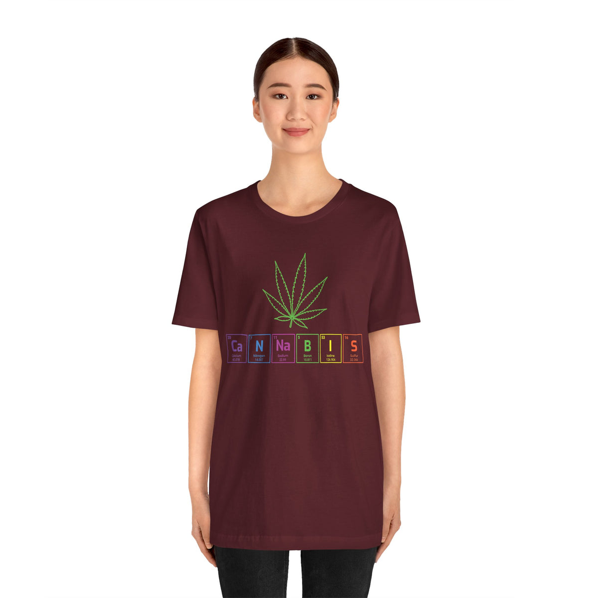 Cannabis Elemental Tee — Graphic Marijuana Leaf Science Shirt