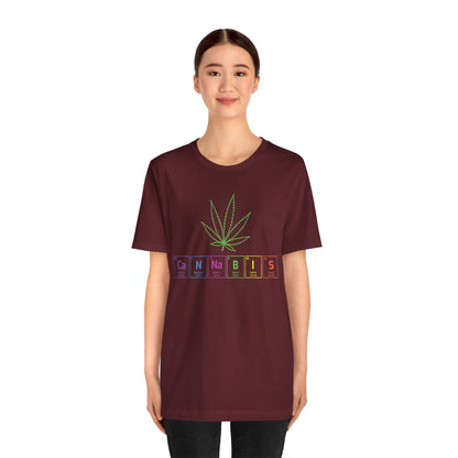 Cannabis Elemental Tee — Graphic Marijuana Leaf Science Shirt
