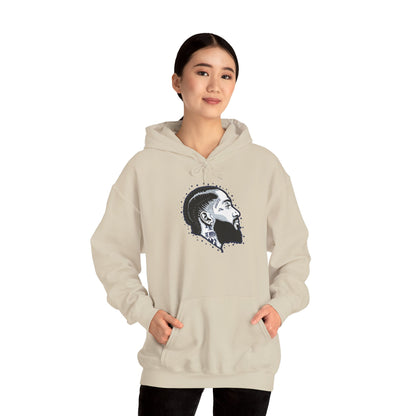 Portrait Graphic NIPSEY – Side Profile Ink Illustration Hooded