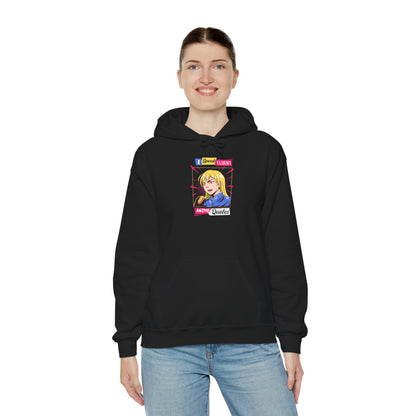 Retro Pop Art Blonde Girl Hoodie – I Got Bored Now I'm A Queer Graphic Sweatshirt