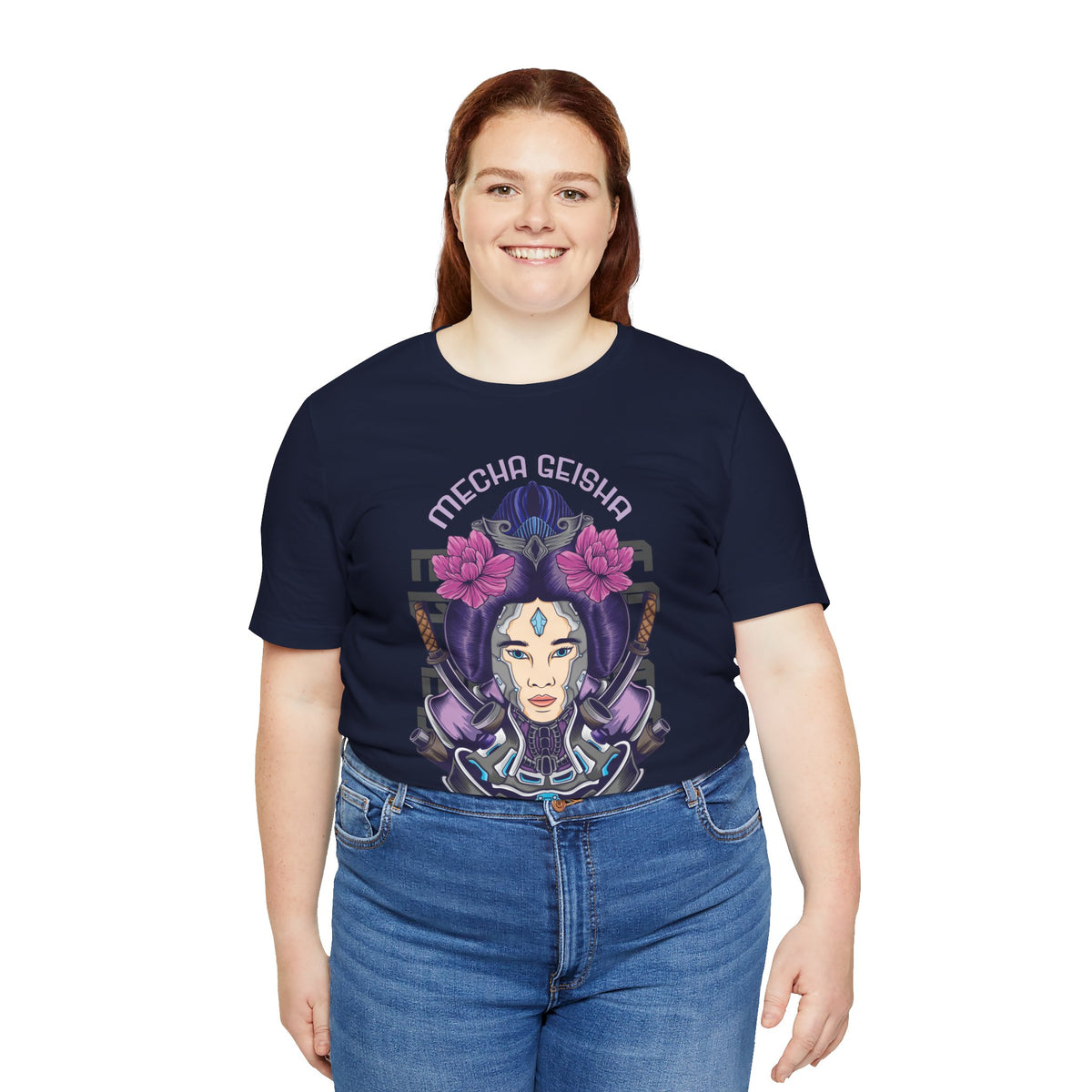 Mecha Geisha T-Shirt — Futuristic Asian-Inspired Graphic Tee