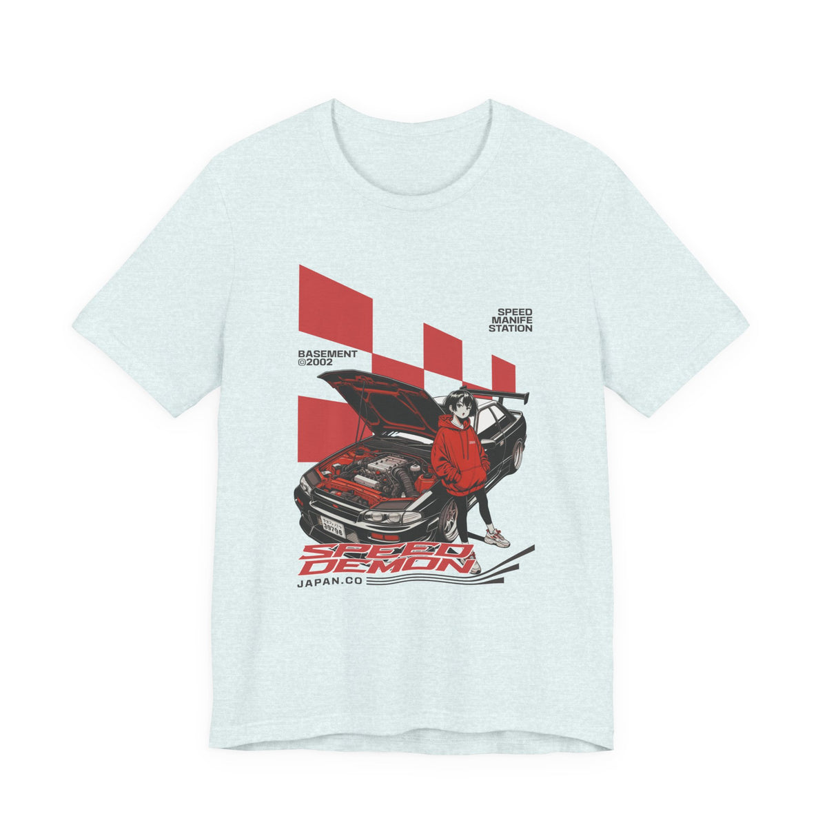 JDM Demon Street Racing T‑Shirt — Retro Car Anime Graphic Tee