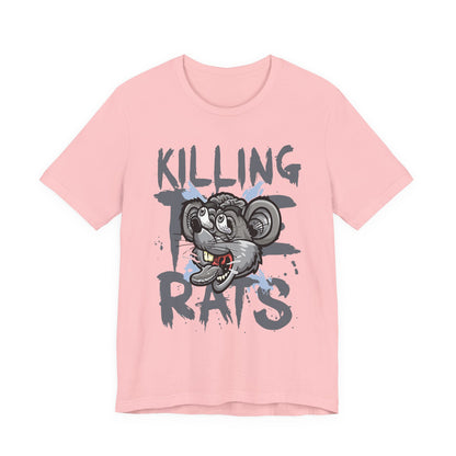 Killing Rats Graphic Tee – Edgy Cartoon Rat Skull Streetwear