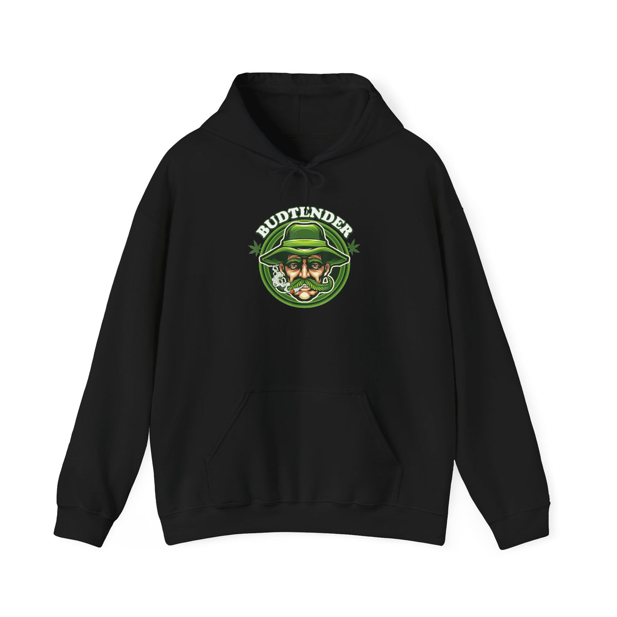 Budtender Graphic – Retro Smoking Stoner Hooded Sweatshirt