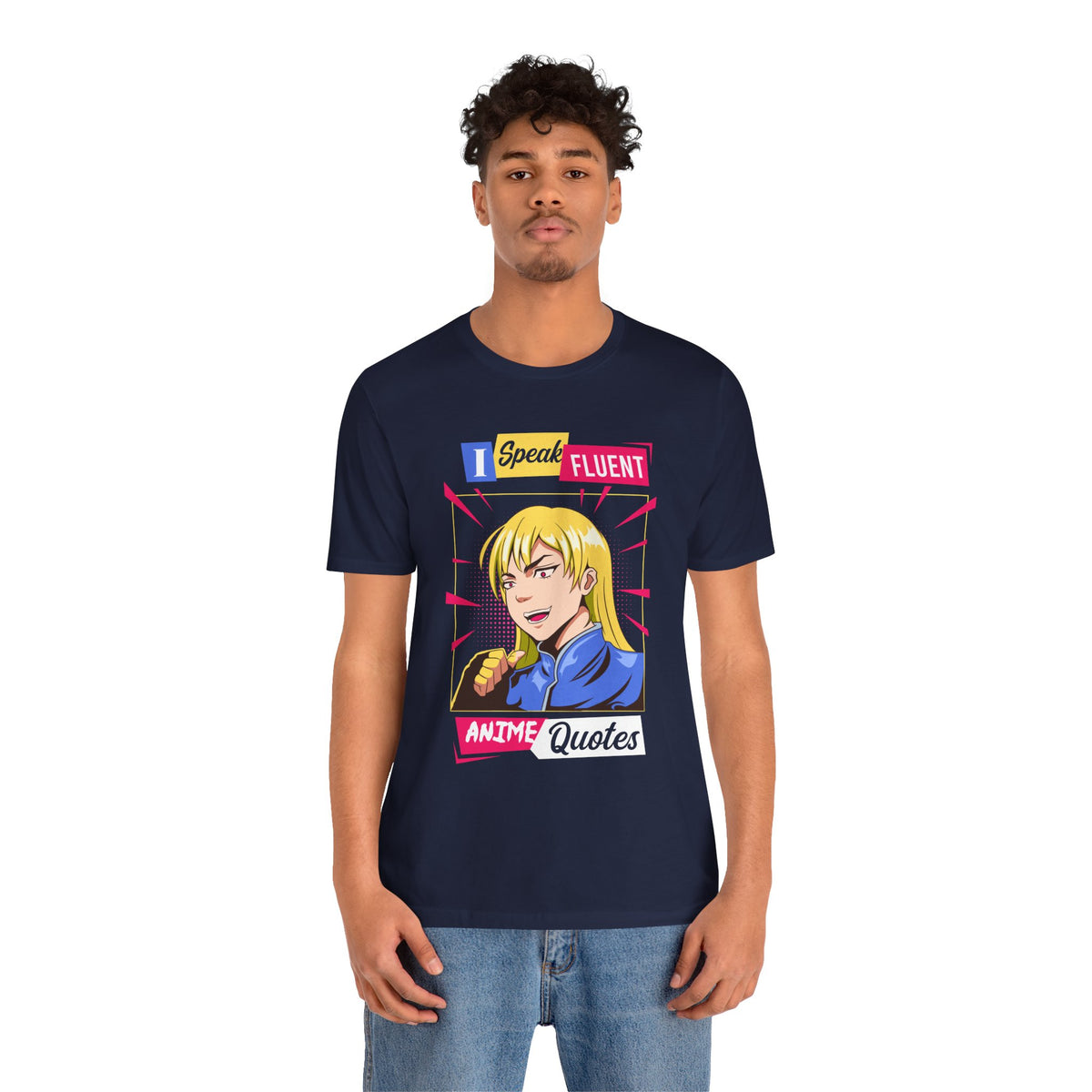 Anime Quotes T-Shirt — "I Speak Fluent Anime Quotes" Retro Manga Style Tee