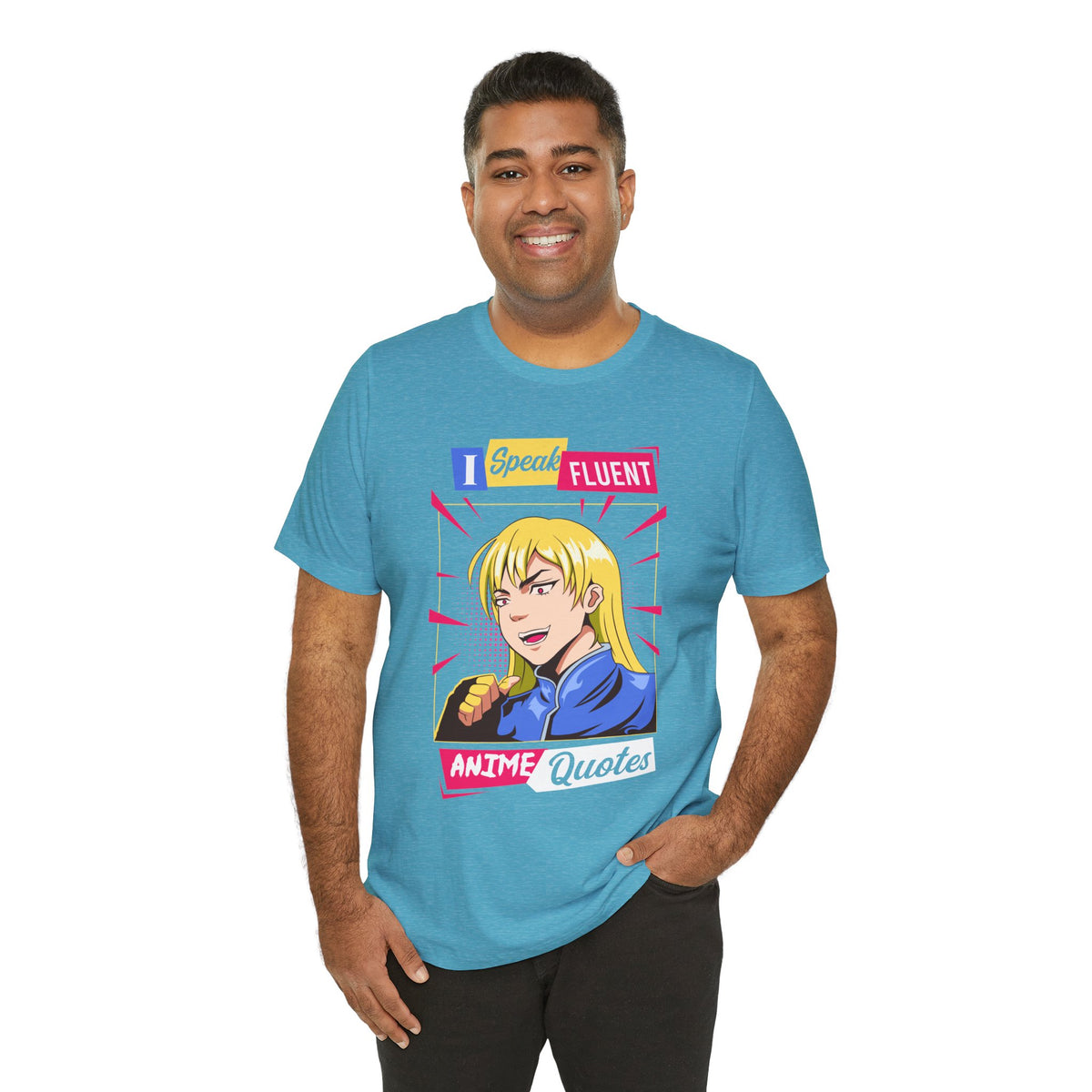 Anime Quotes T-Shirt — "I Speak Fluent Anime Quotes" Retro Manga Style Tee
