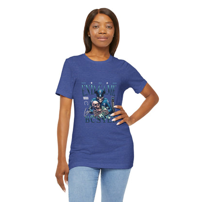 Endgame Got Busted Tee — Police Skull Graphic T-Shirt