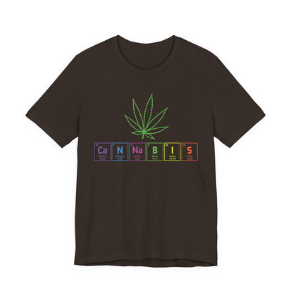 Cannabis Elemental Tee — Graphic Marijuana Leaf Science Shirt